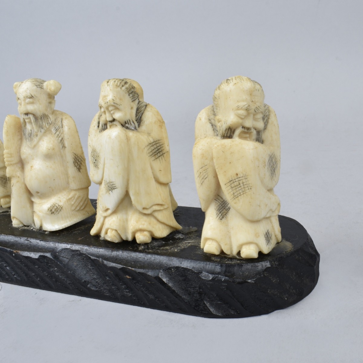 Eight Antique Japanese Carved Netsuke Figurines