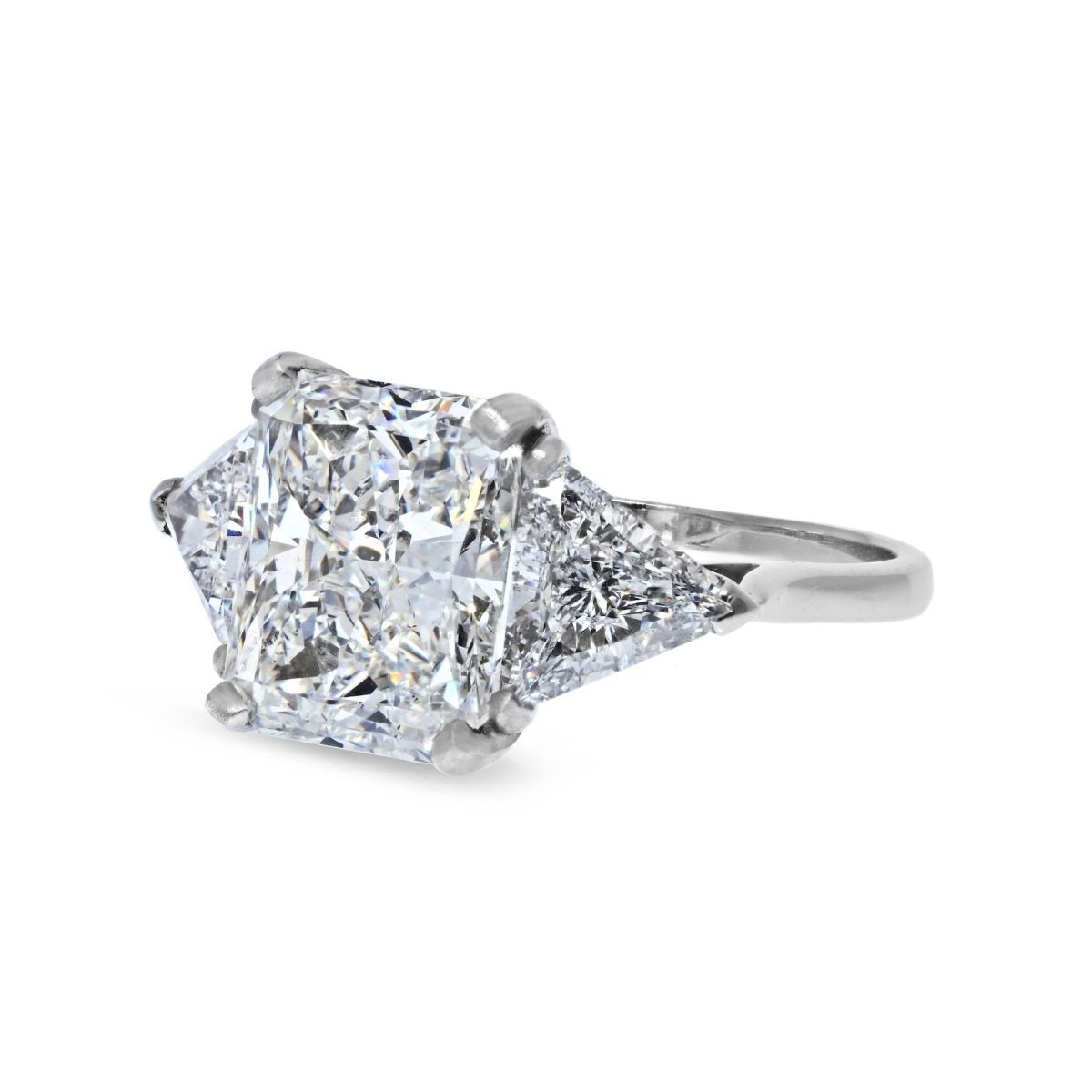 GIA 7.51ct Diamond and 18K Engagement Ring