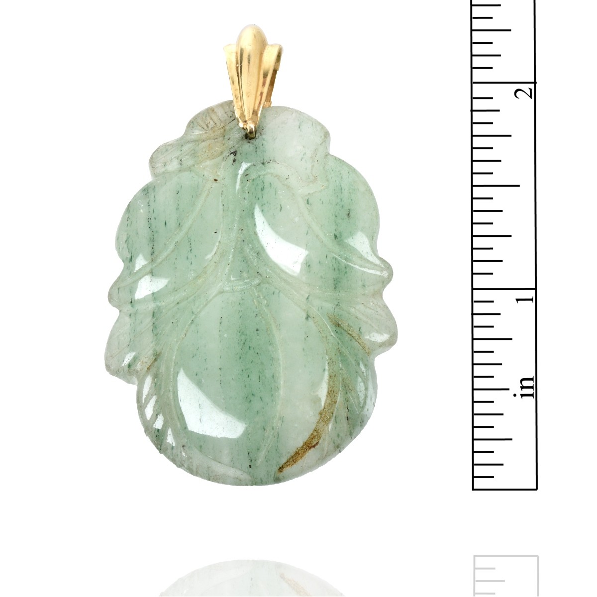 Chinese Jade and 14K Pendant