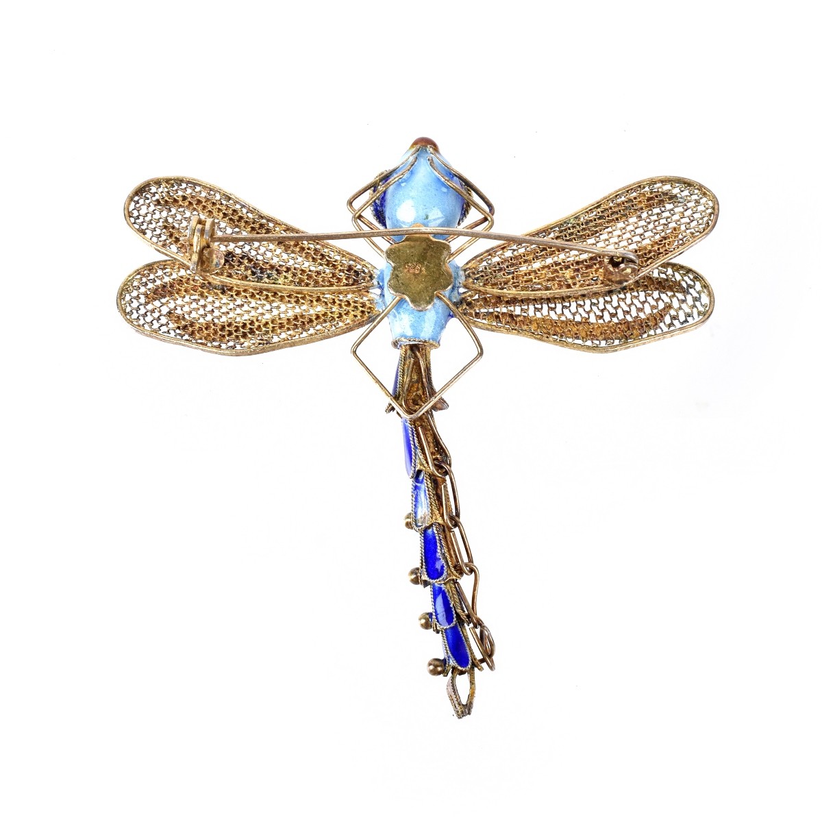 Vintage Sterling Silver Dragonfly Brooch