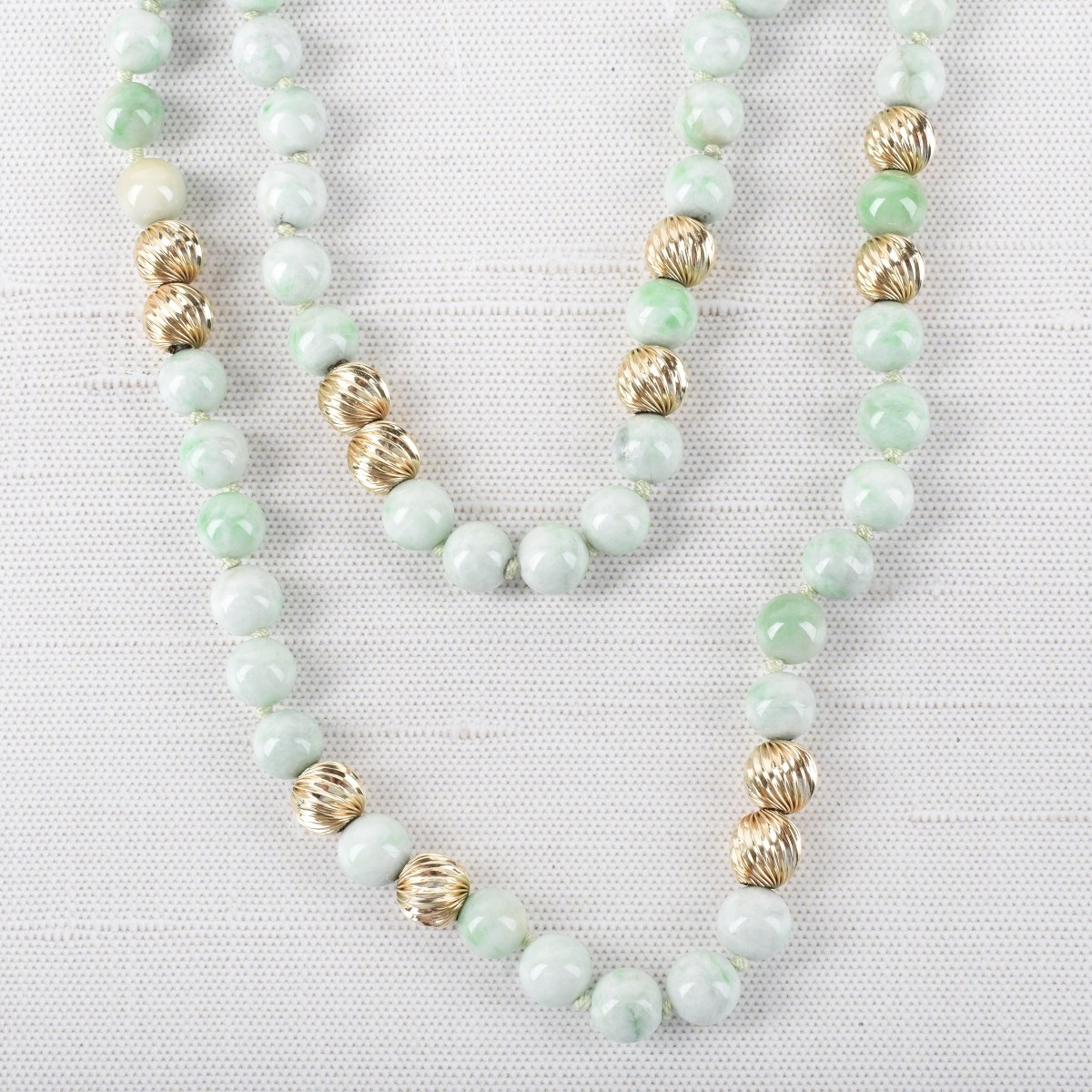Jade and 14K Necklace