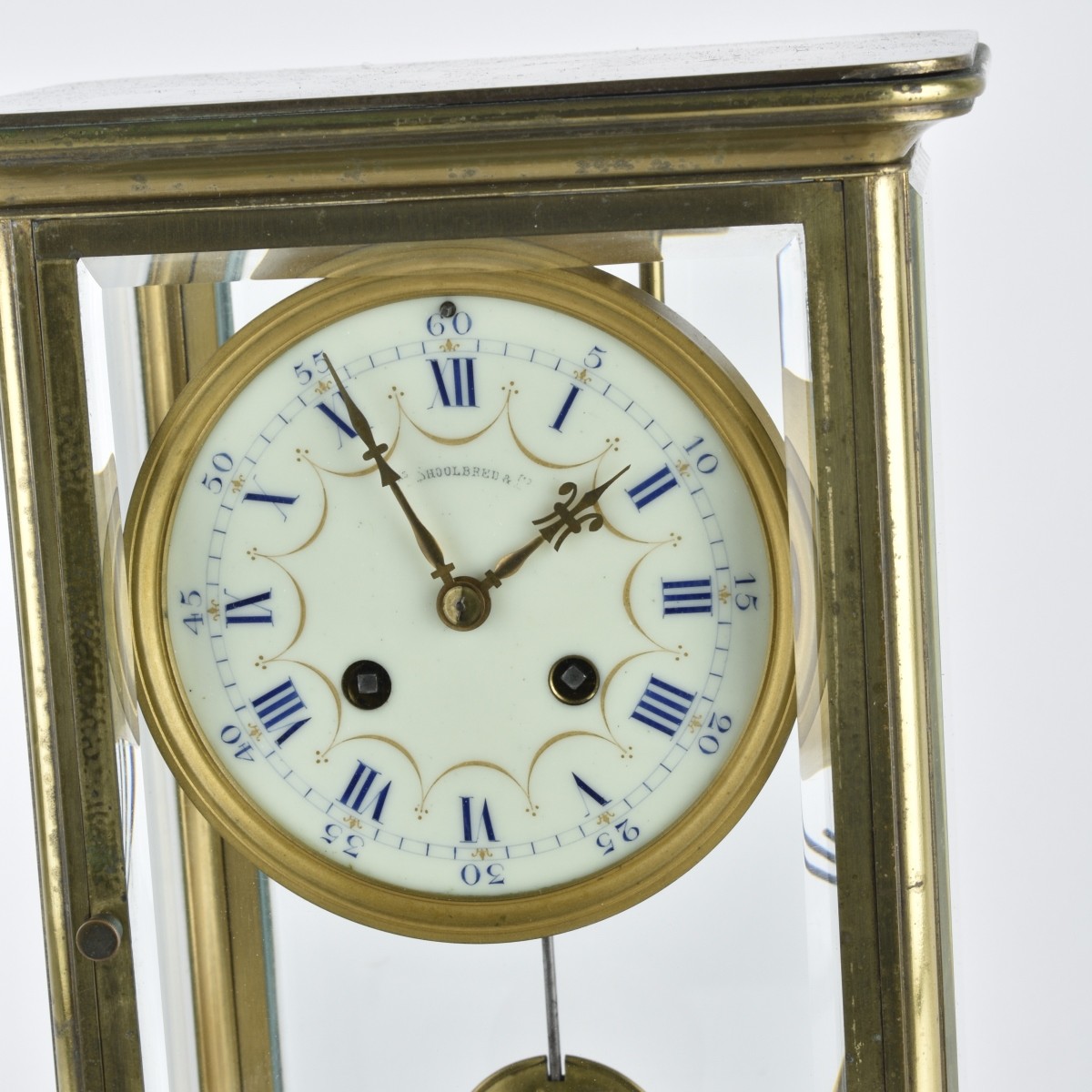 Jas Shoolbred Brass Mantle Clock