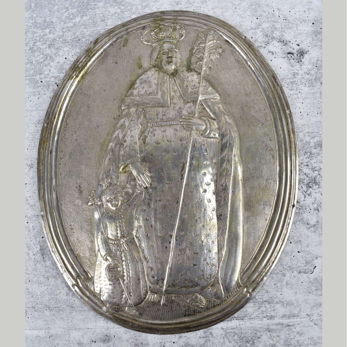 Spanish Colonial Silver Plaque