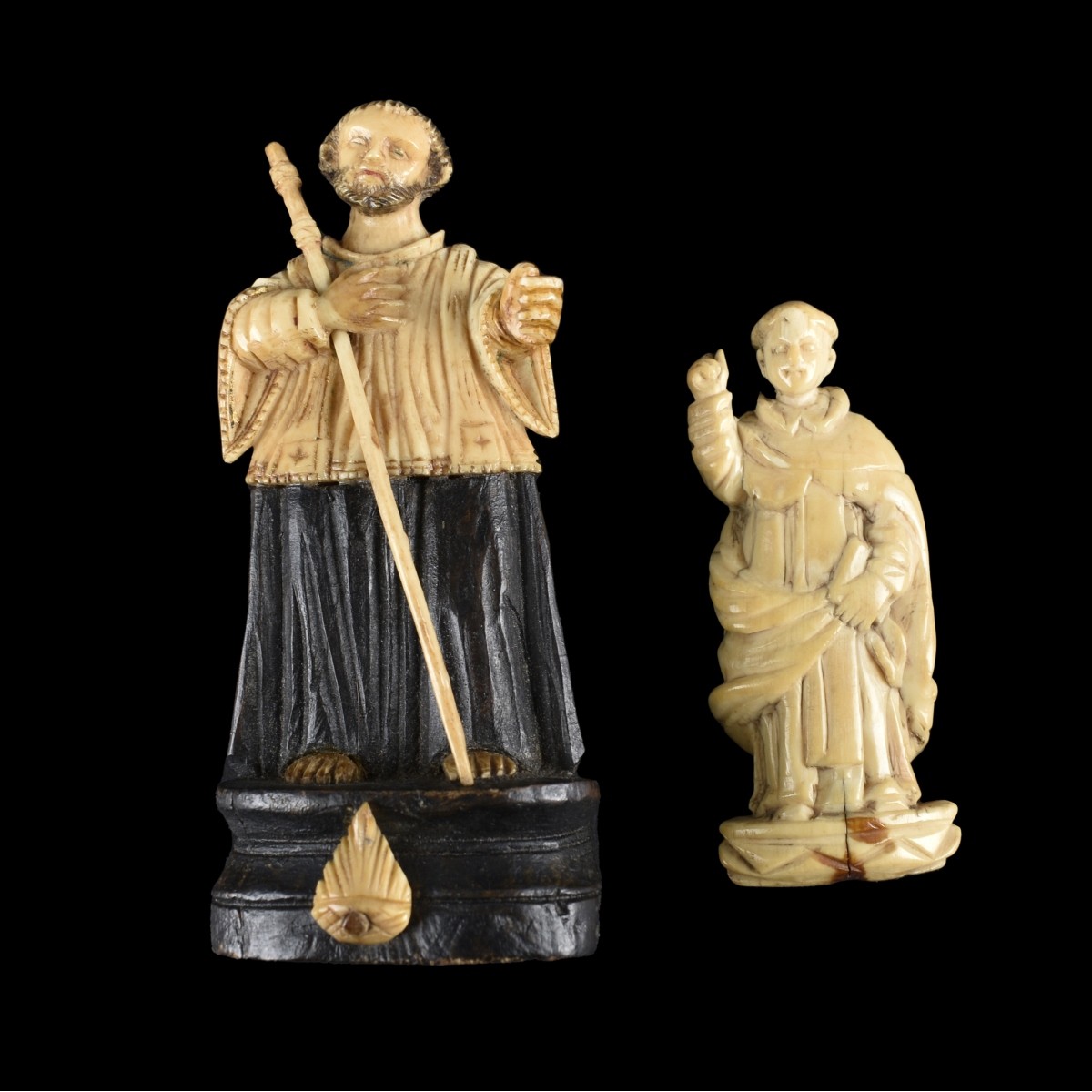 Spanish Colonial Carved Santos Figures