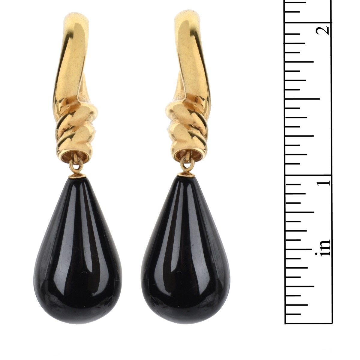 Onyx and 14K Earrings
