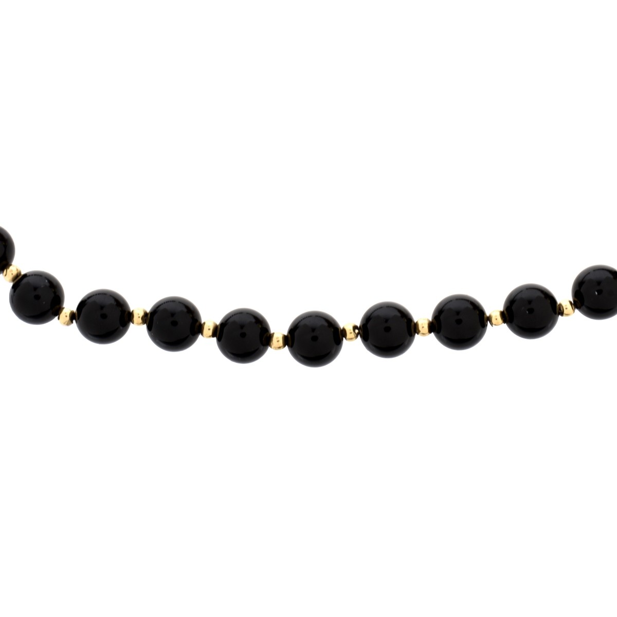 Onyx and 14K Necklace