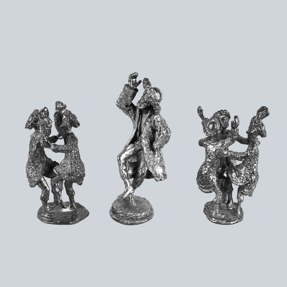 Three Vintage Israeli Silver-Clad Figurines