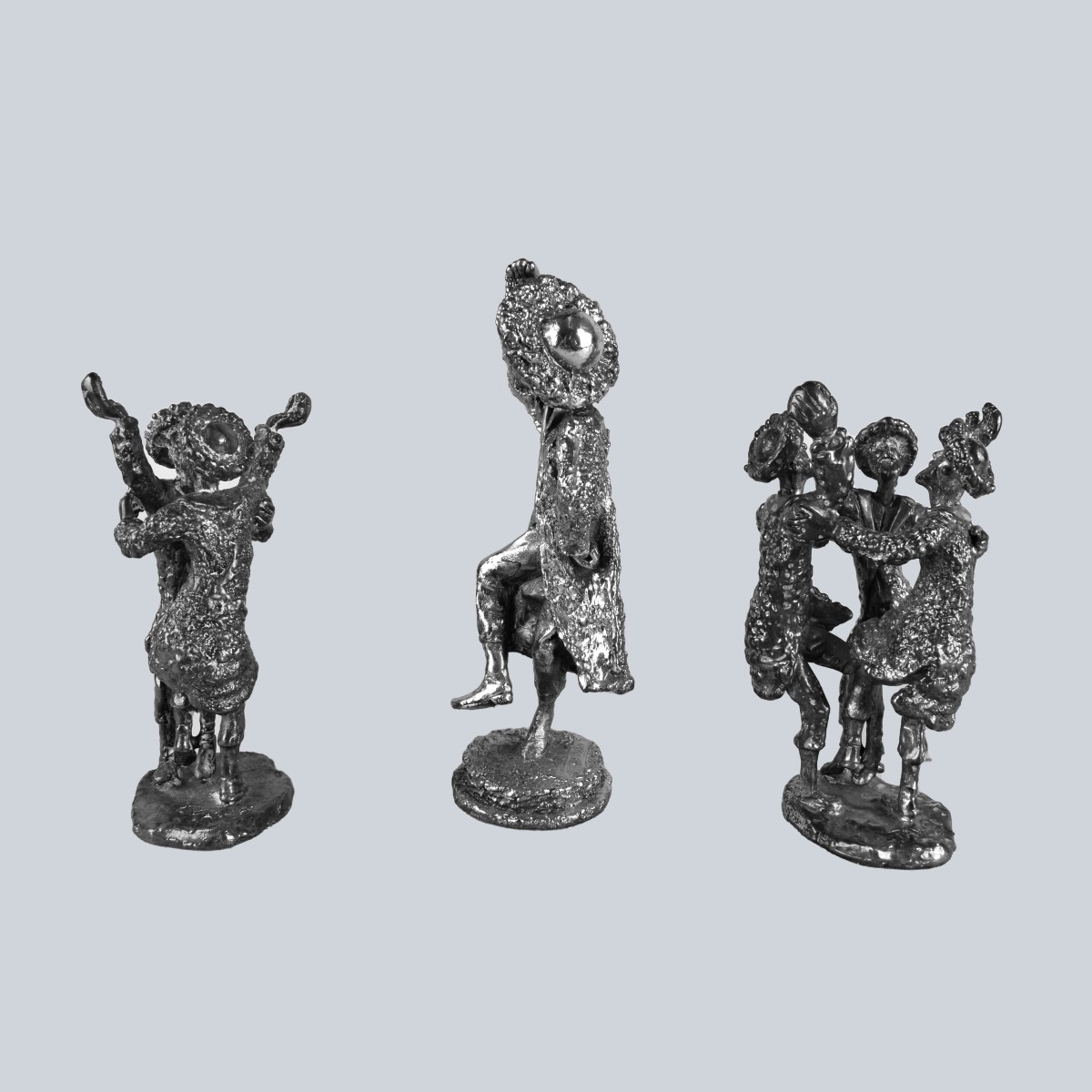 Three Vintage Israeli Silver-Clad Figurines