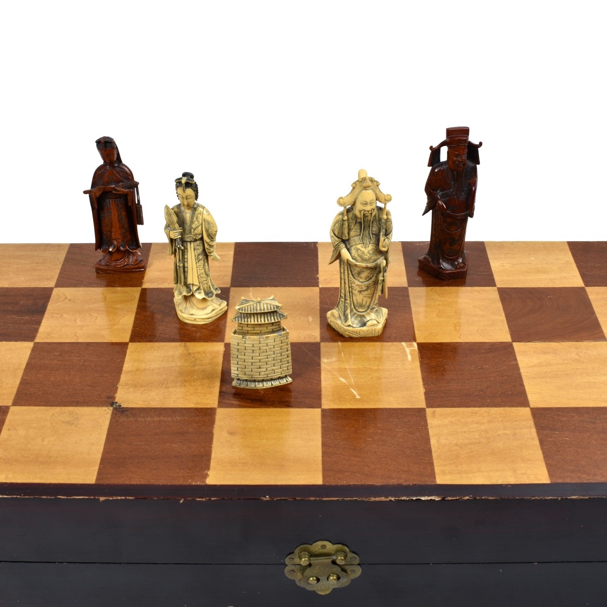 Antique Chinese Carved Chess Set