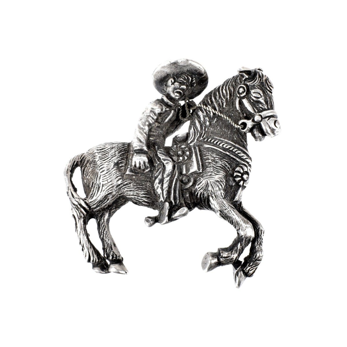 Mexican Silver Horse and Rider