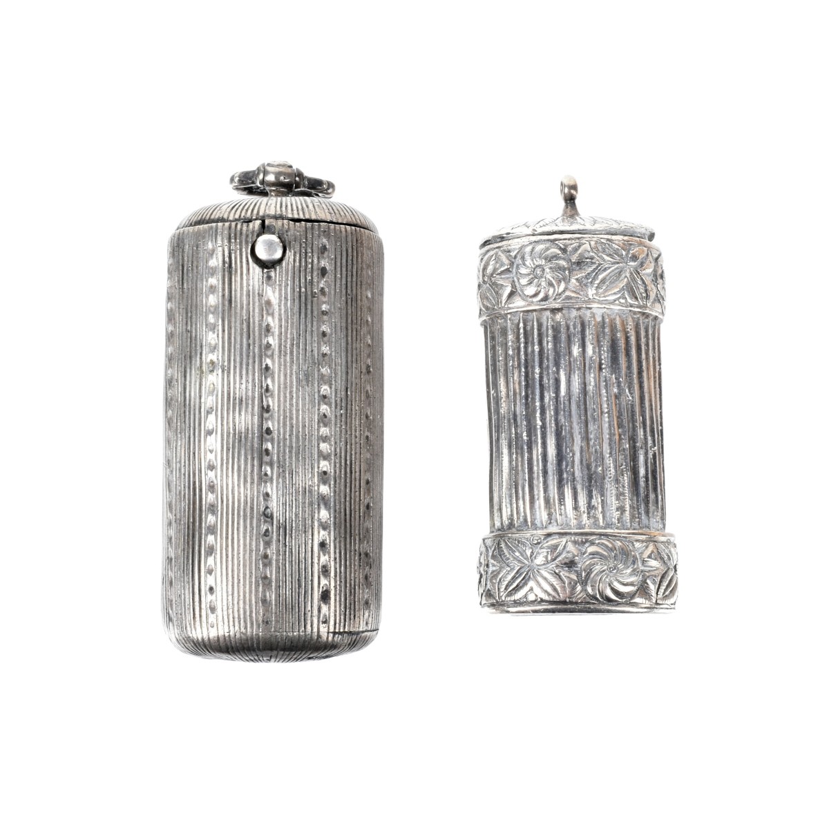 Antique Spanish Colonial Silver Containers
