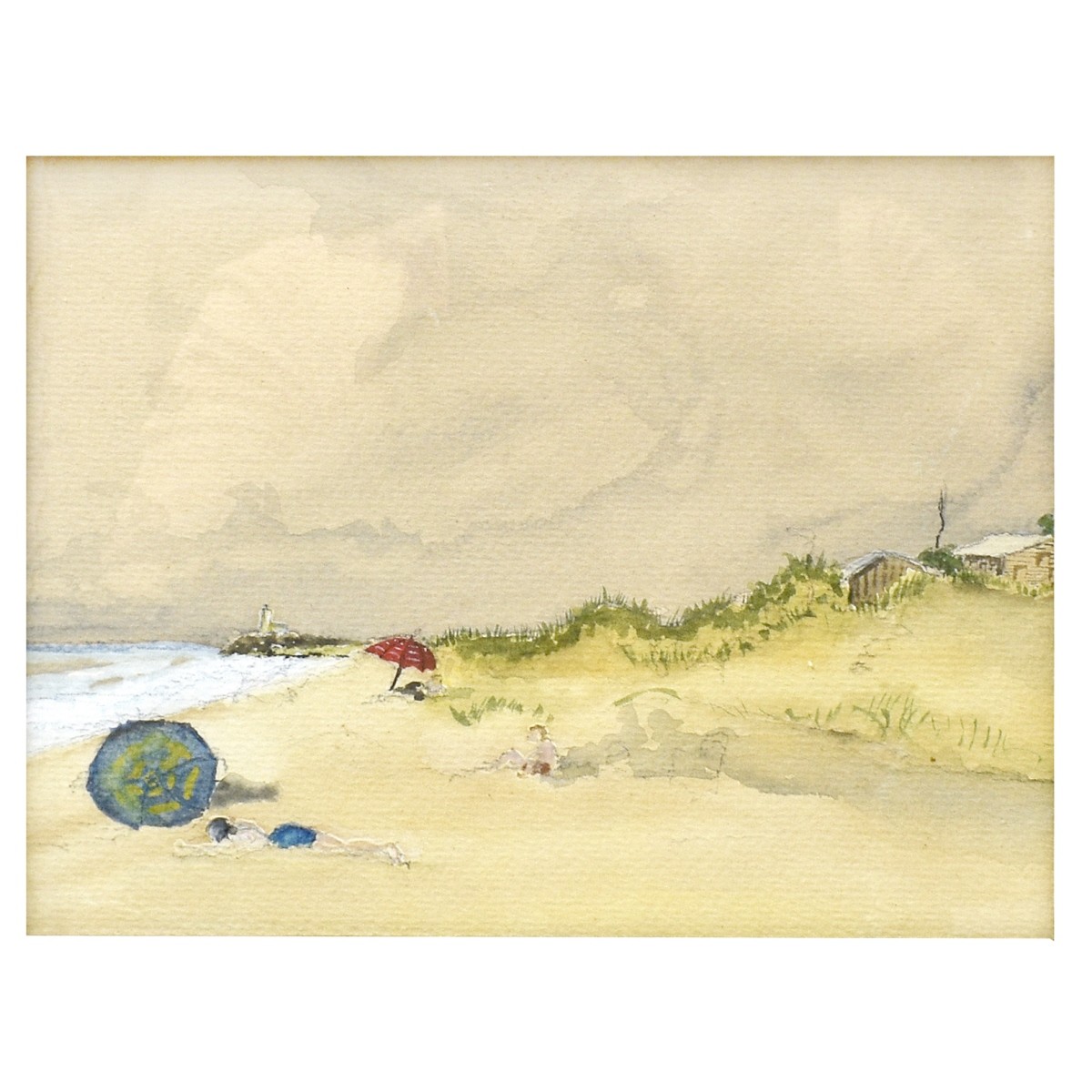 20th C. Watercolor Signed Isles
