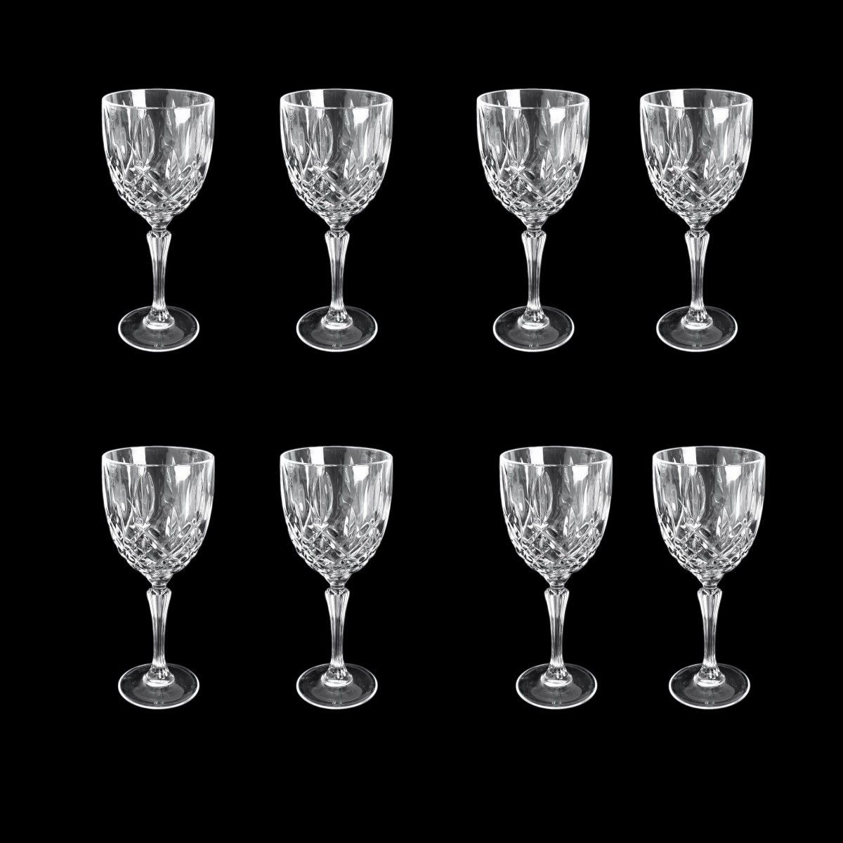Set of Eight Waterford Marquis Water Goblets