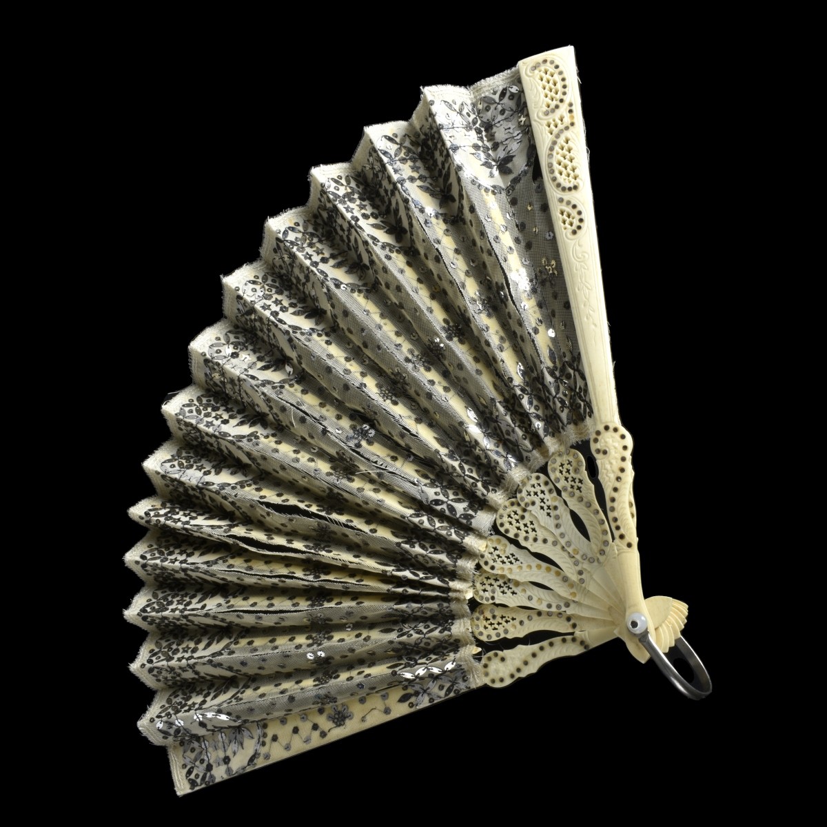 Antique Victorian Folding Fan