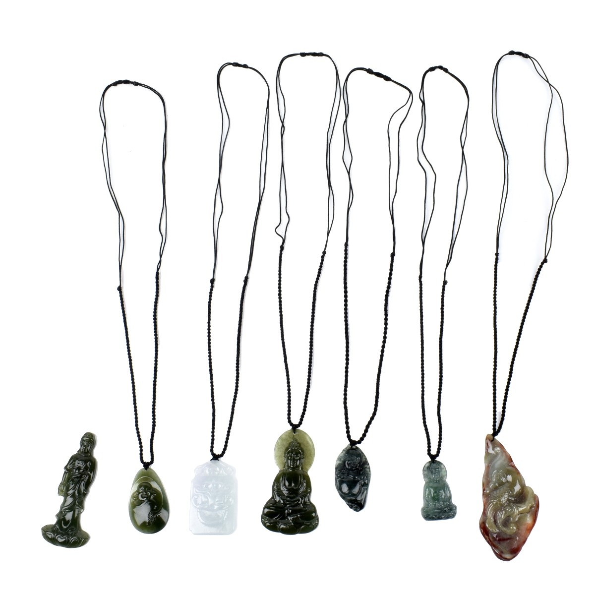 Seven (7) Assorted Jade Pendants