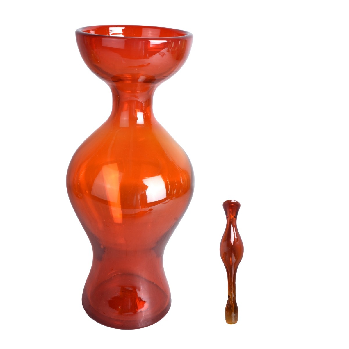 Blenko Glass Vessels with Stoppers