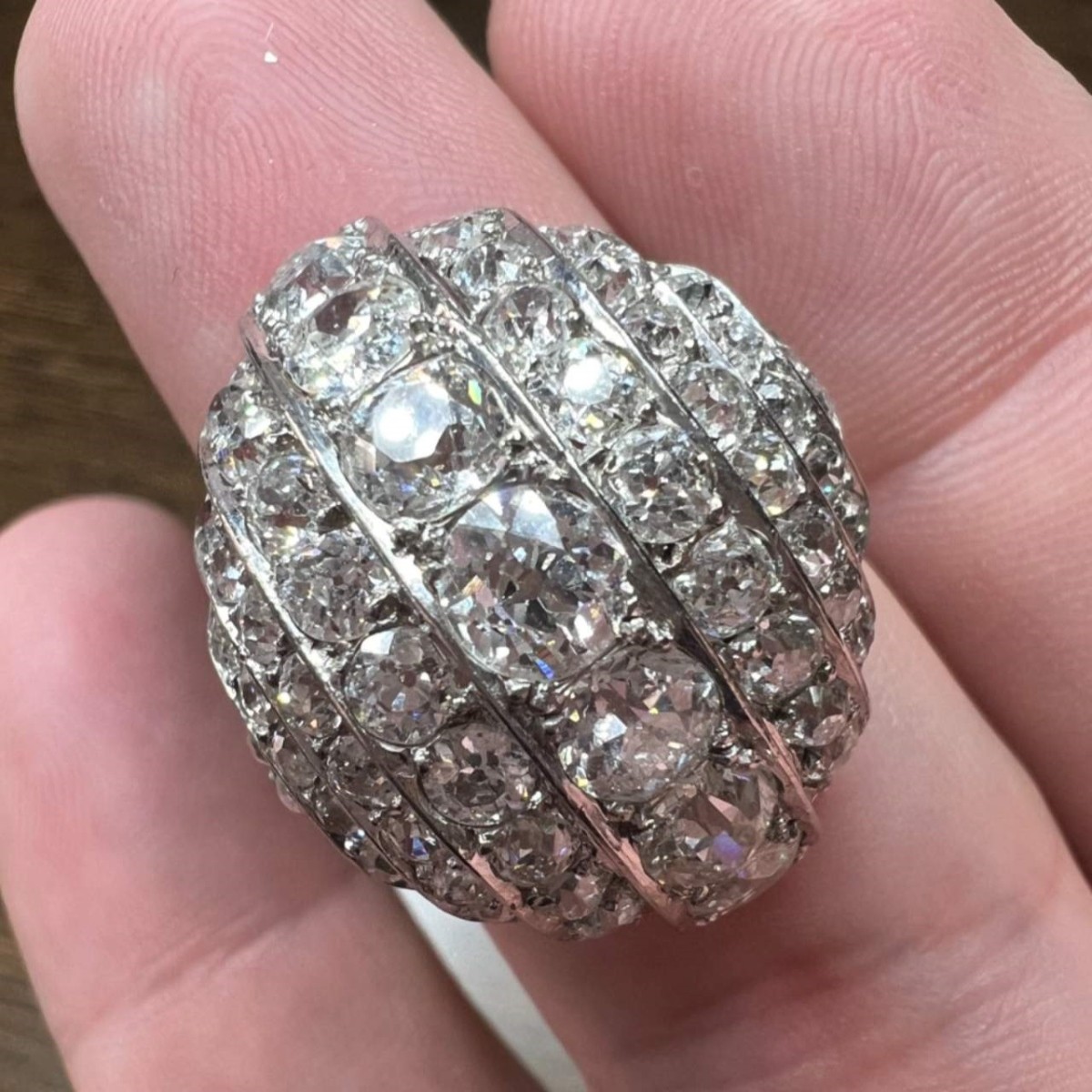 Diamond and 18K Cocktail Ring