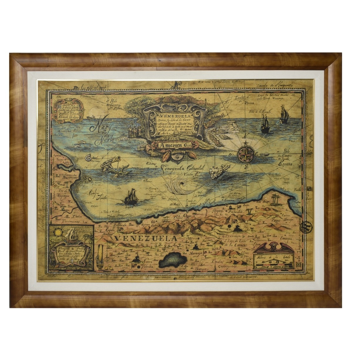 Large Vintage Venezuelan Map