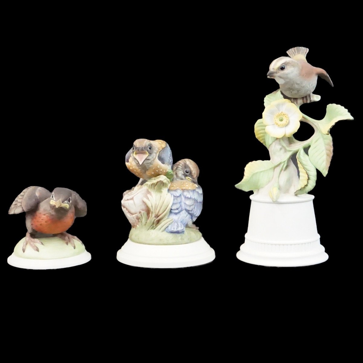 Three Boehm Porcelain Bird Figurines