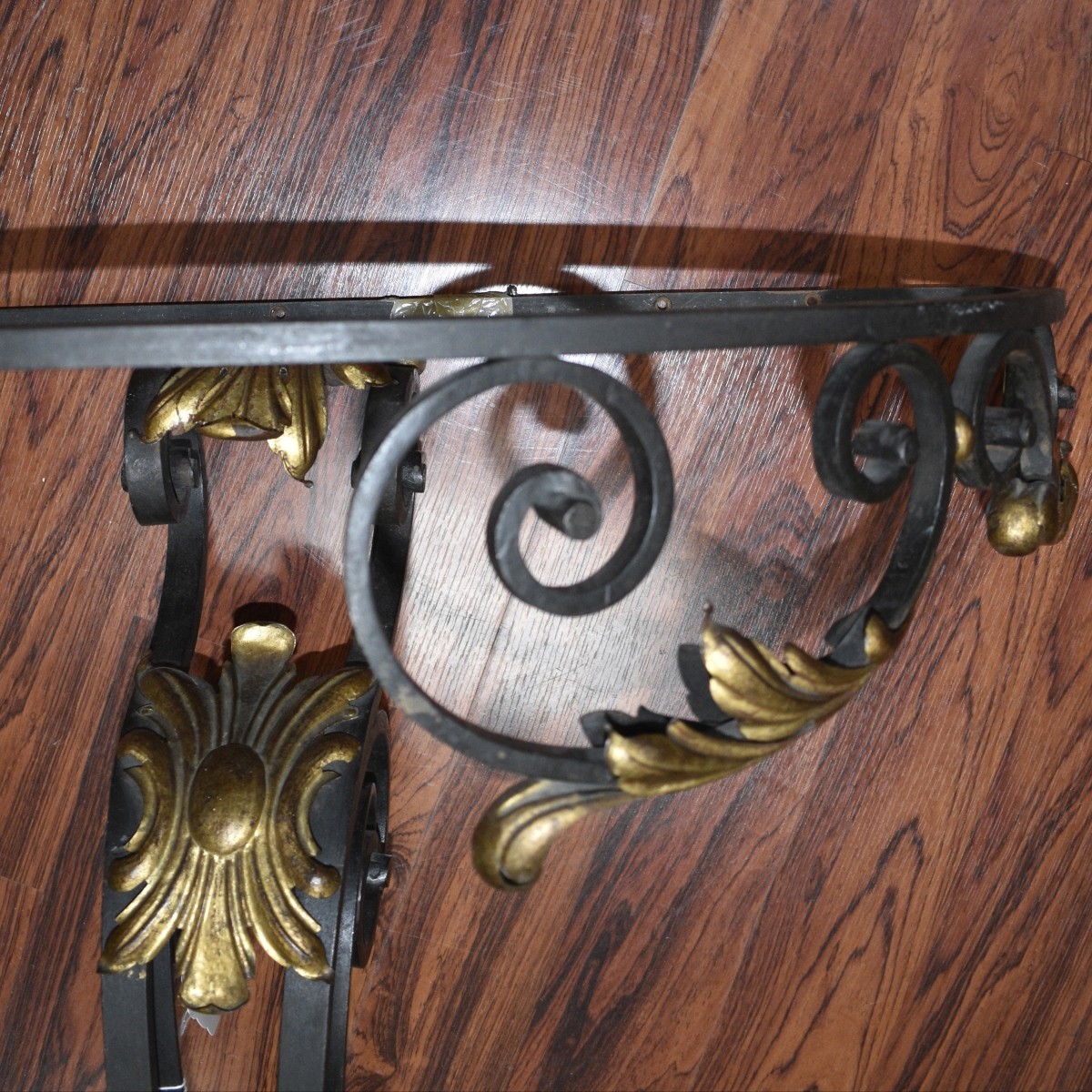 Demilune Wrought Iron Hall Table