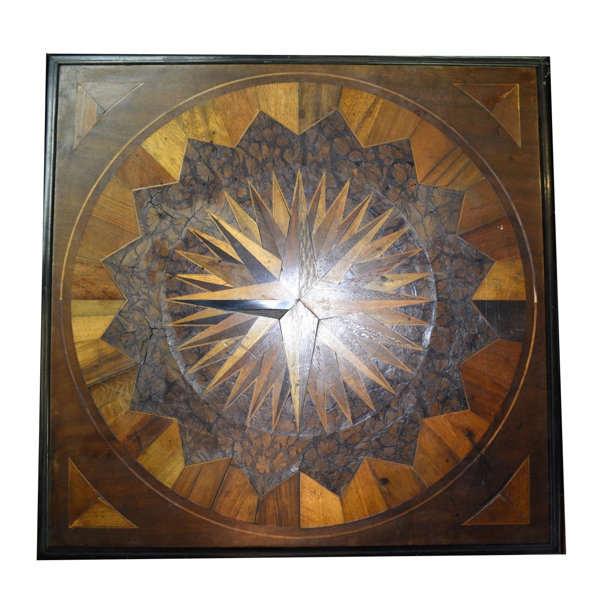 Compass Rose Inlay End Table