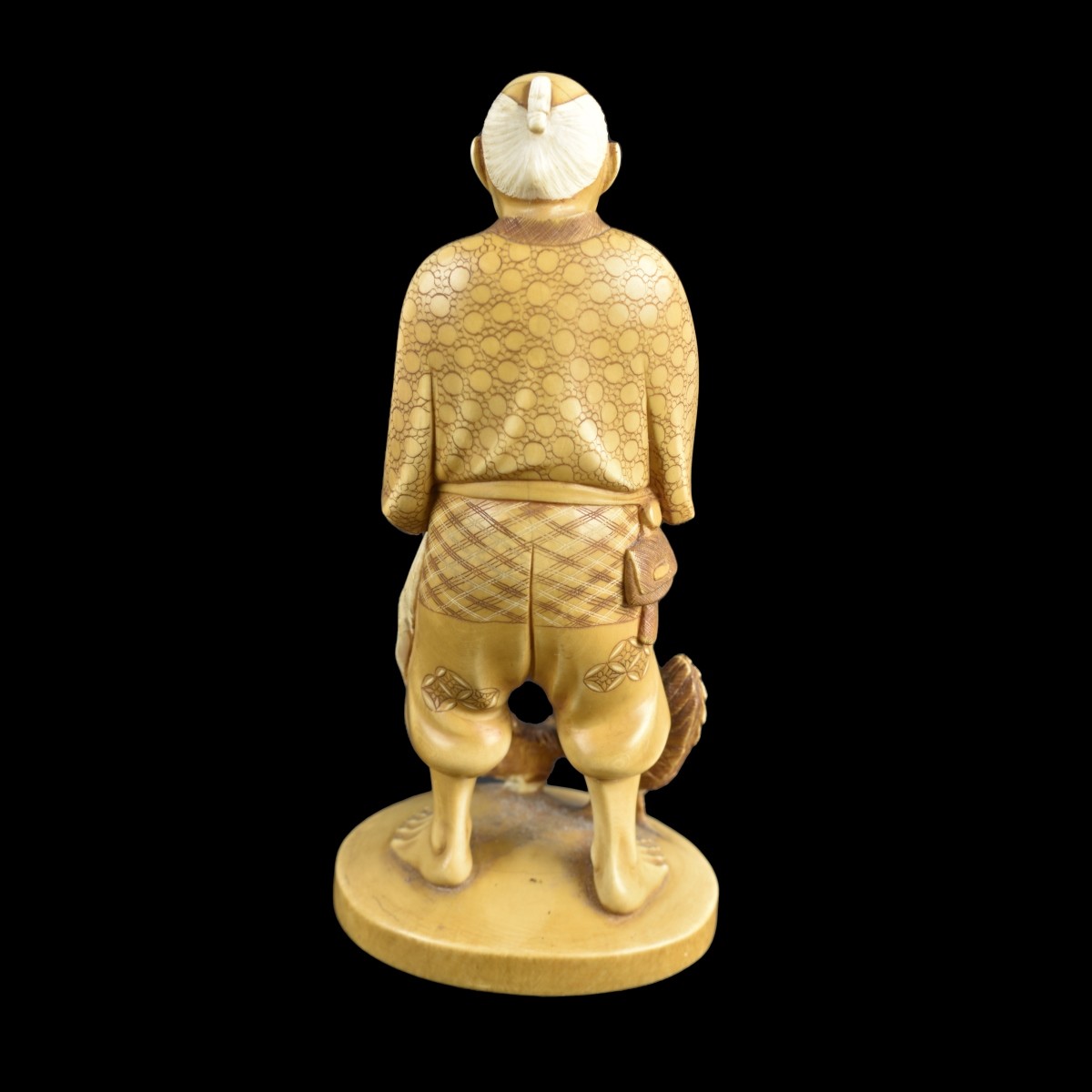 Antique Japanes Tea Stained Figurine