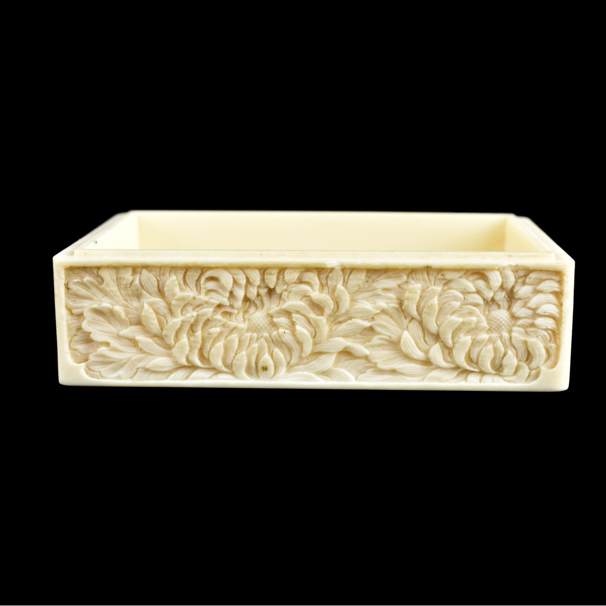 Chinese Carved Floral Covered Box