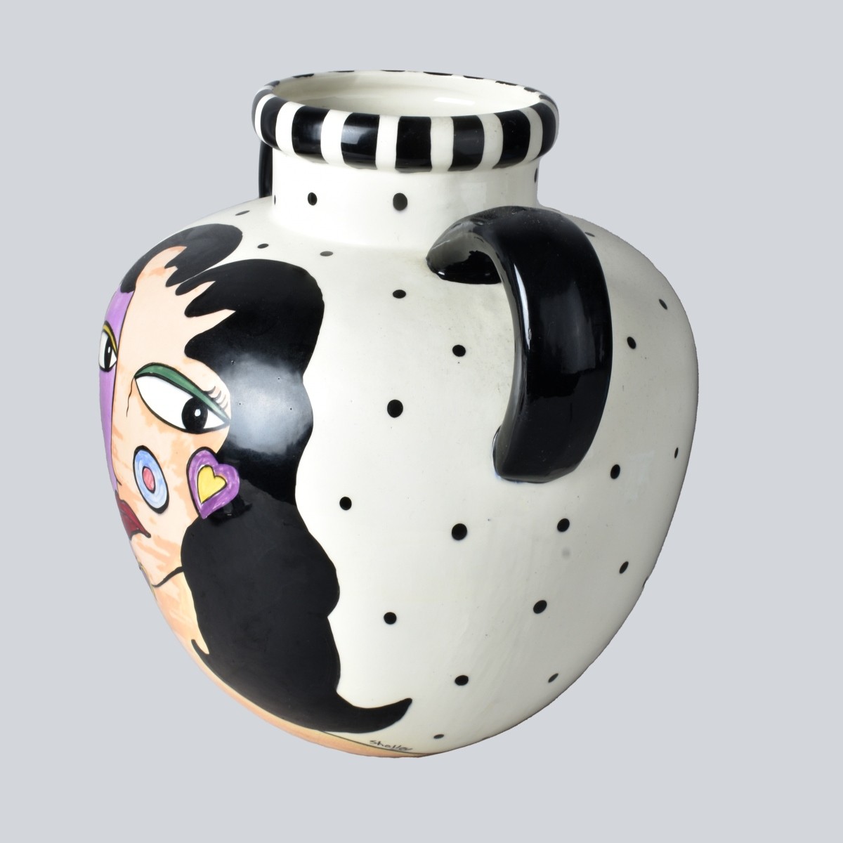 Tall Postmodern Porcelain Vase