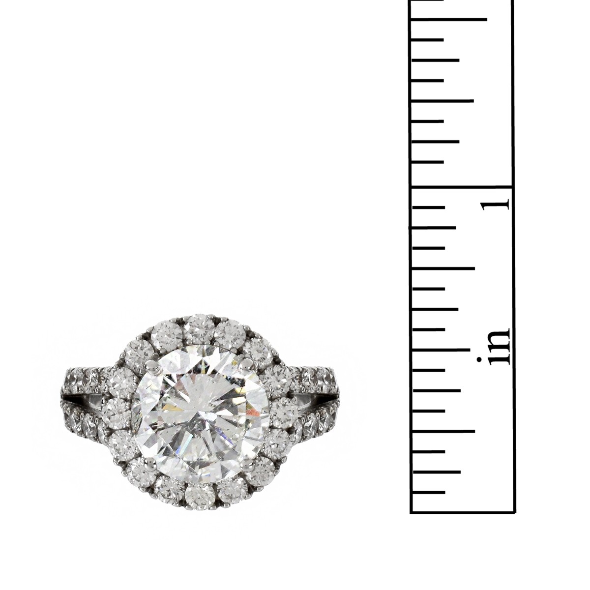 EGL 6.43 Carat Diamond and 18K Ring