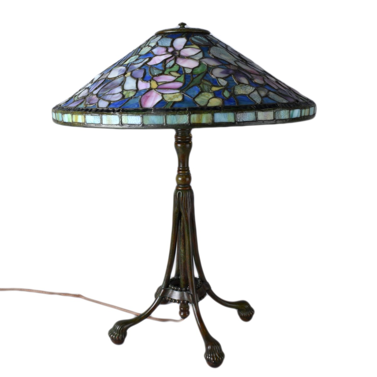 Tiffany style Clematis Lamp
