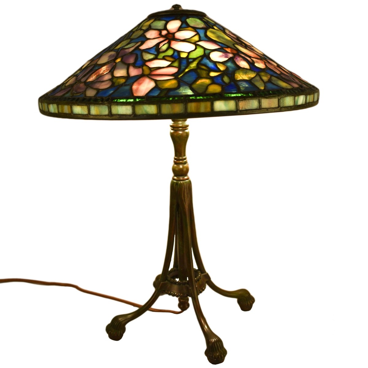 Tiffany style Clematis Lamp