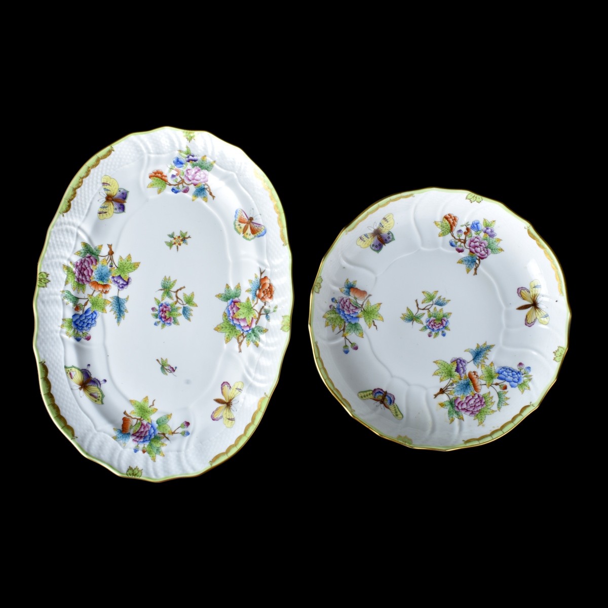 Large Herend Porcelain Tableware