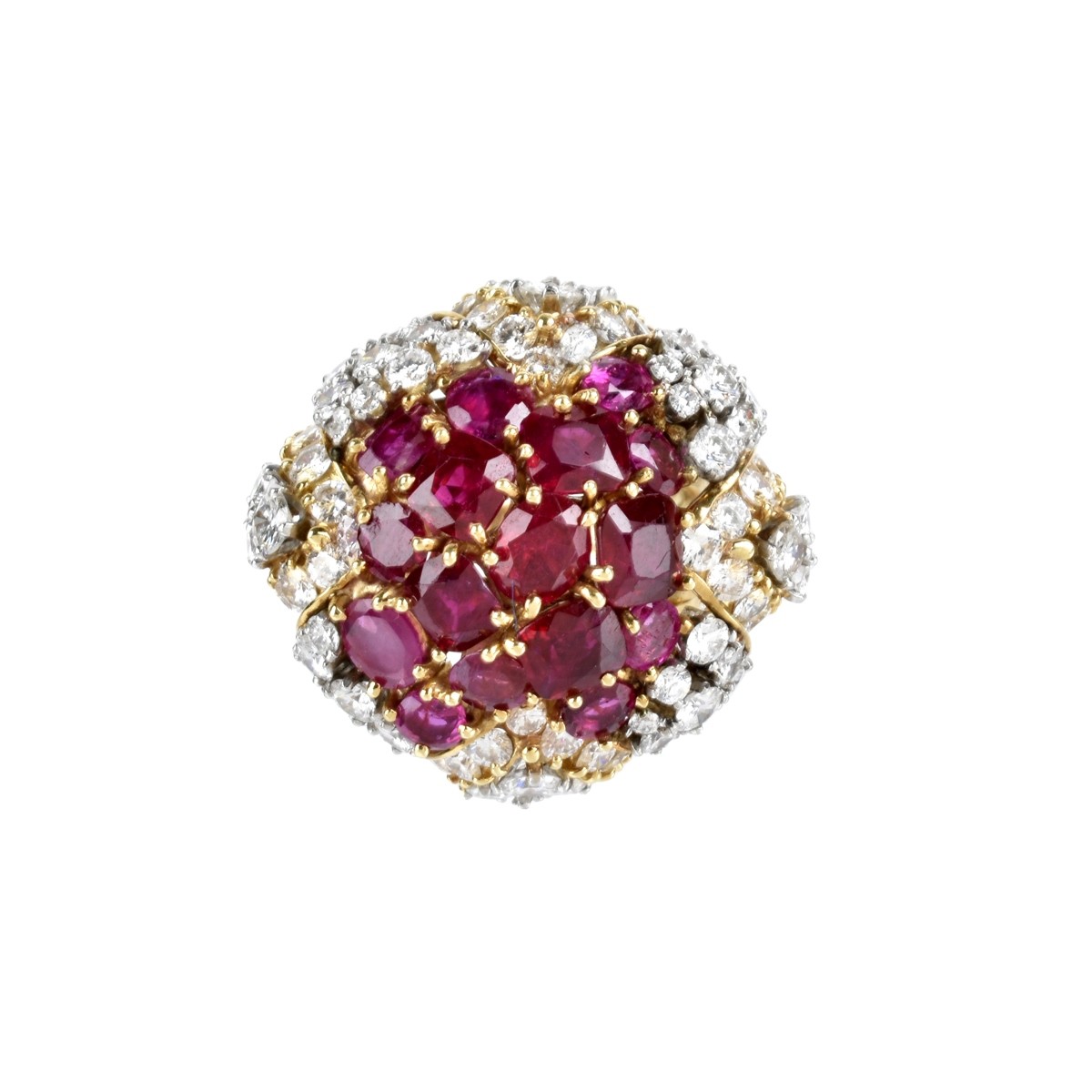 Burma Ruby, Diamond and 18K Ring