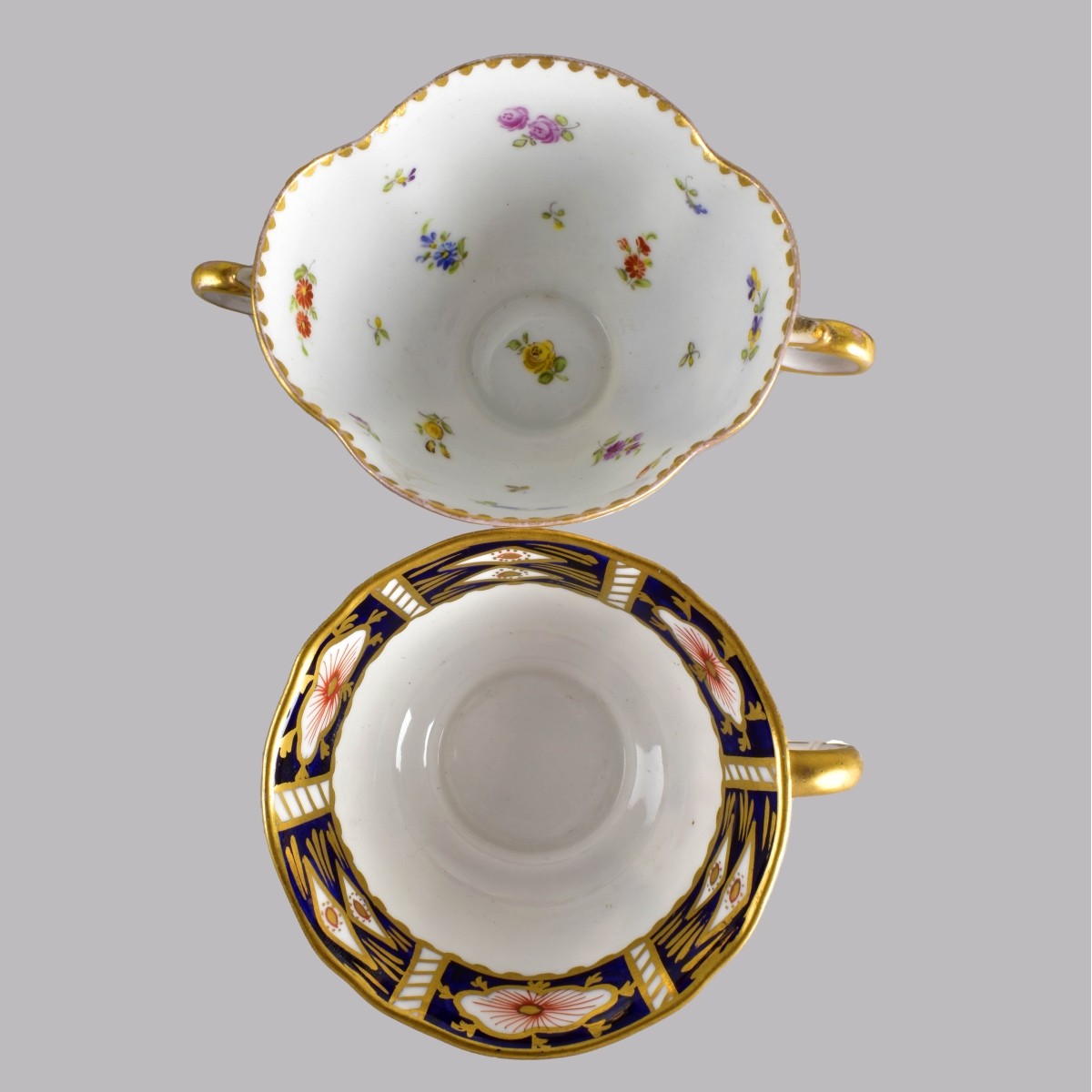 Vintage Porcelain Cups and Saucers Set