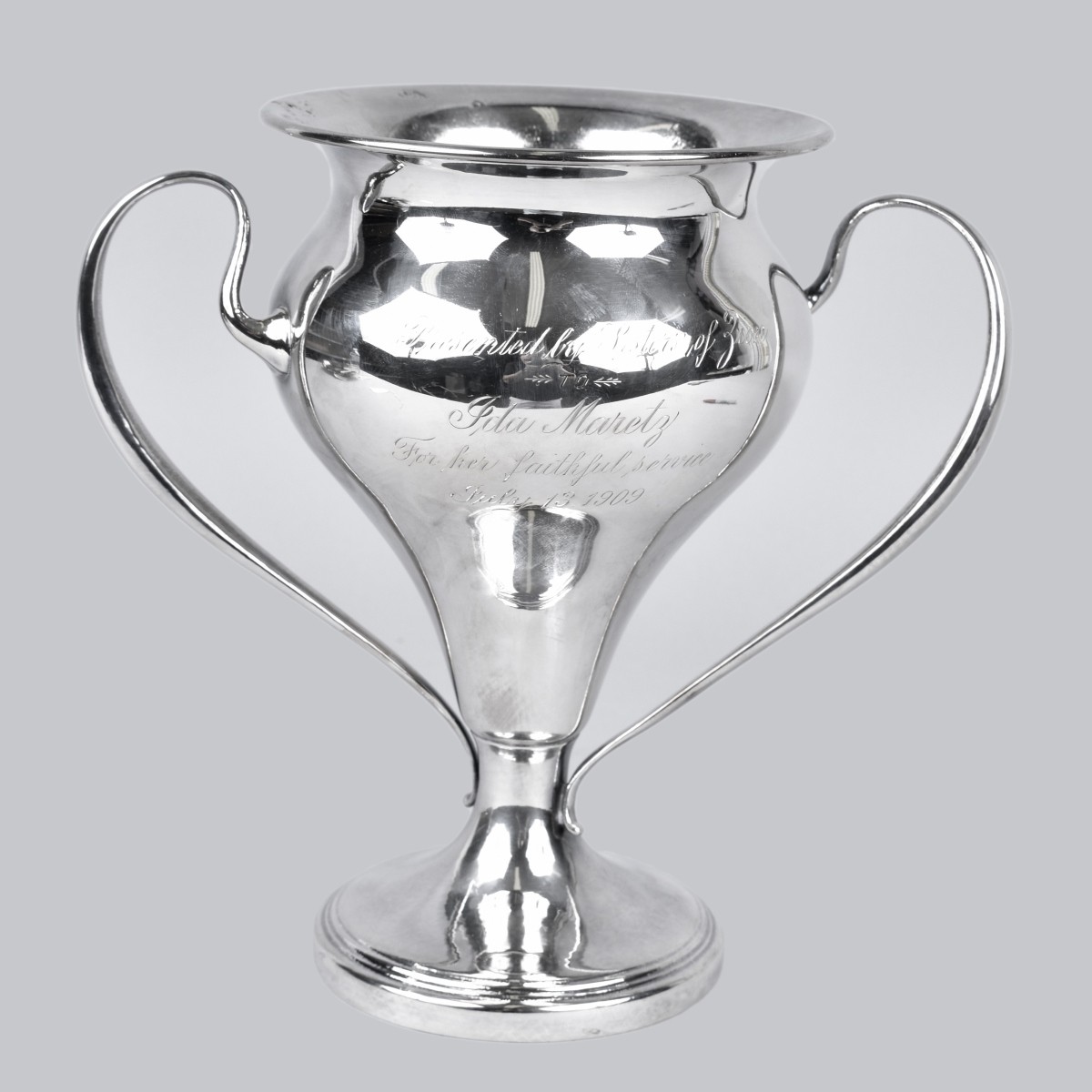 Art Nouveau Sterling Trophy Vase