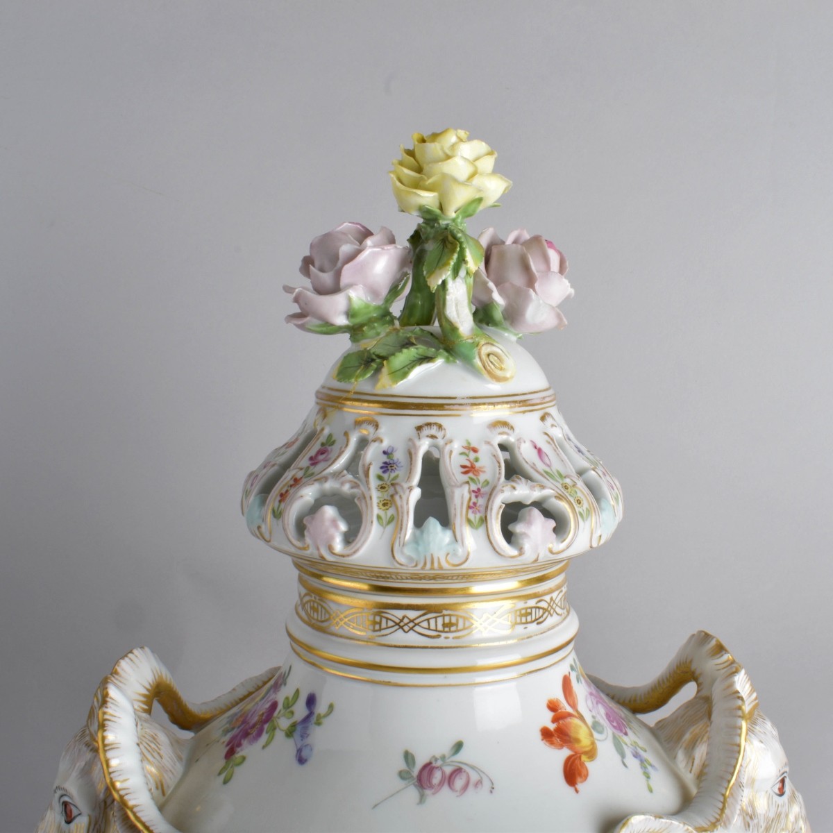 19th C. Dresden Porcelain Urn