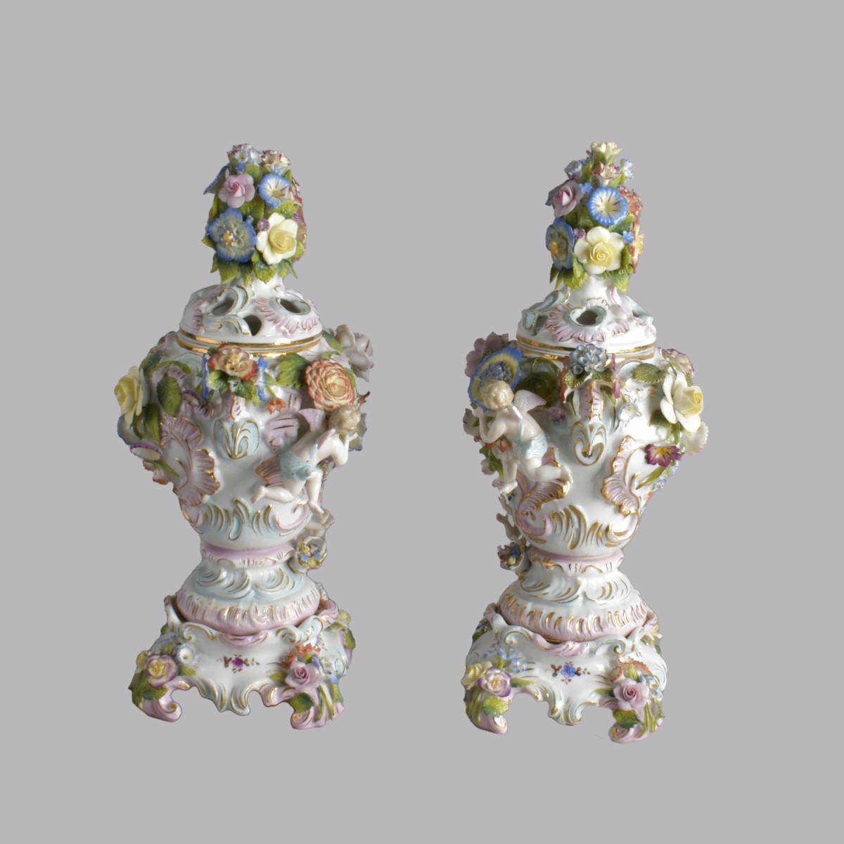 Pair of Chelsea Covered Urns