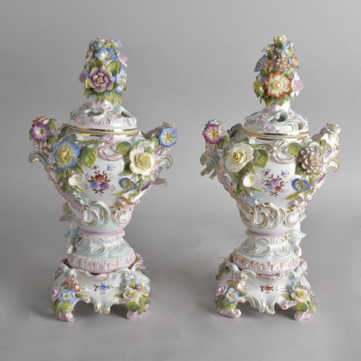 Pair of Chelsea Covered Urns