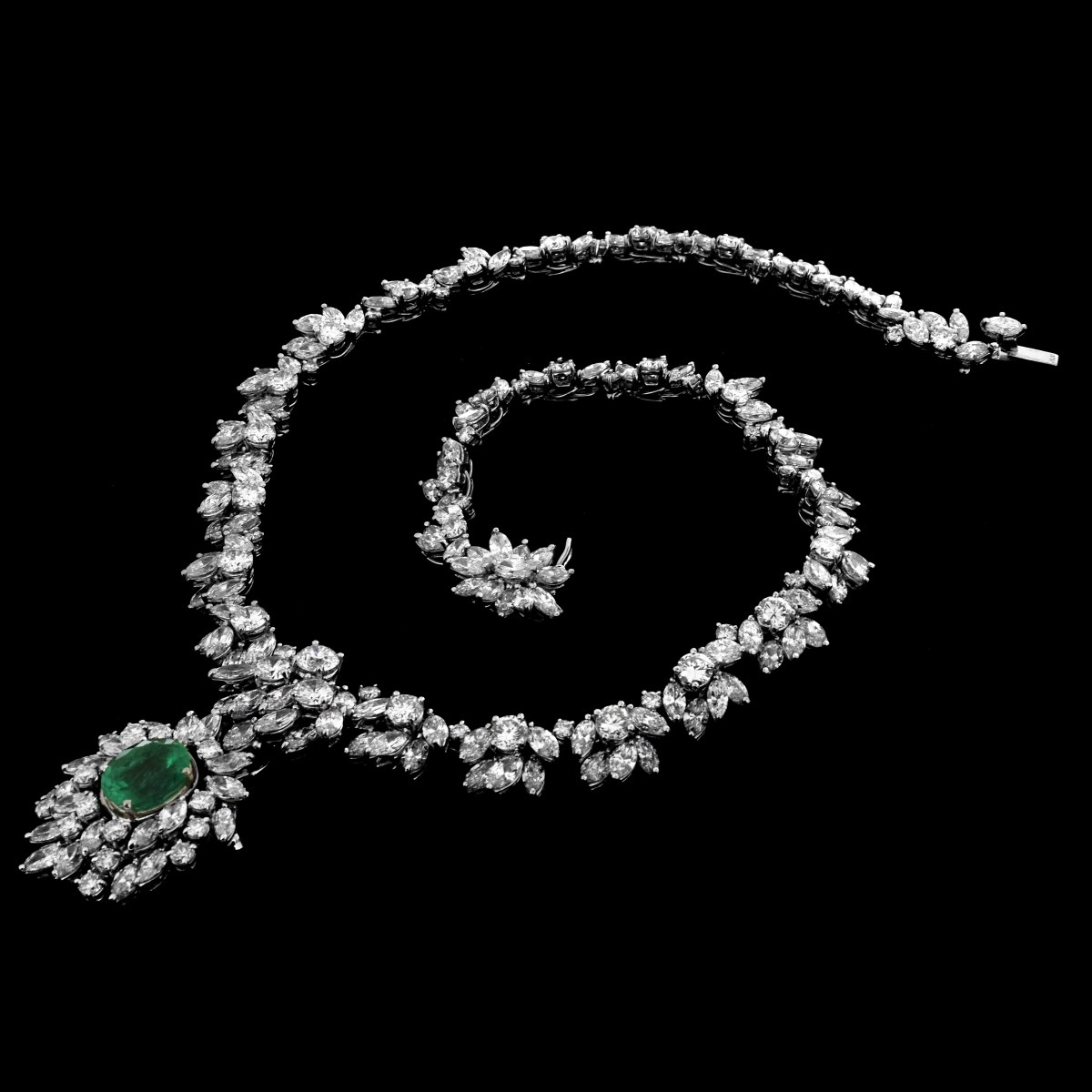 AGL Emerald, Diamond and Platinum Necklace