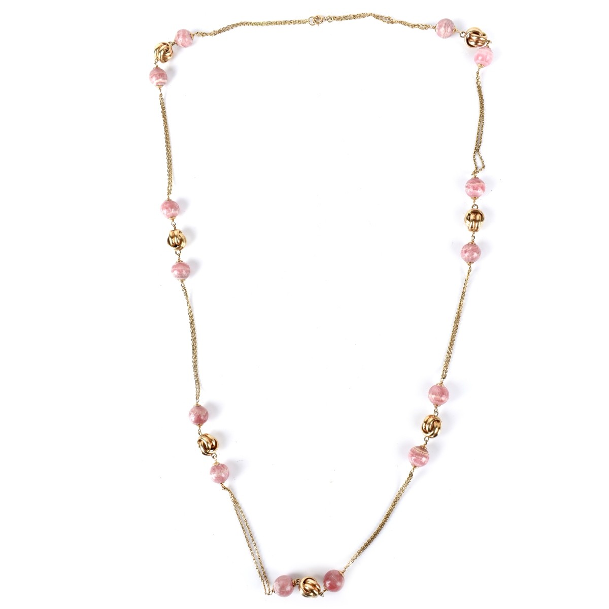 Rhodochrosite and 14K Necklace