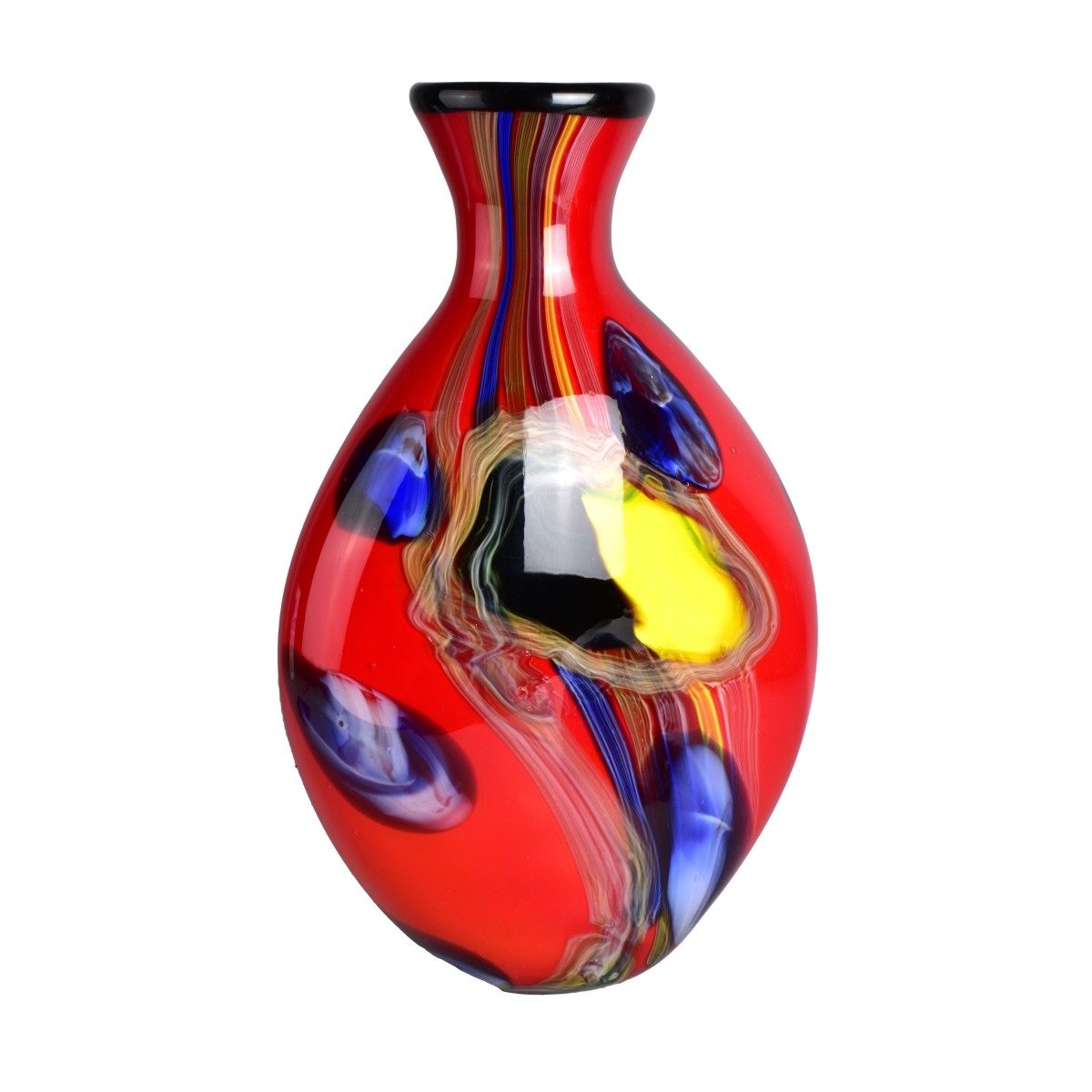 Murano Style Art Glass Vase