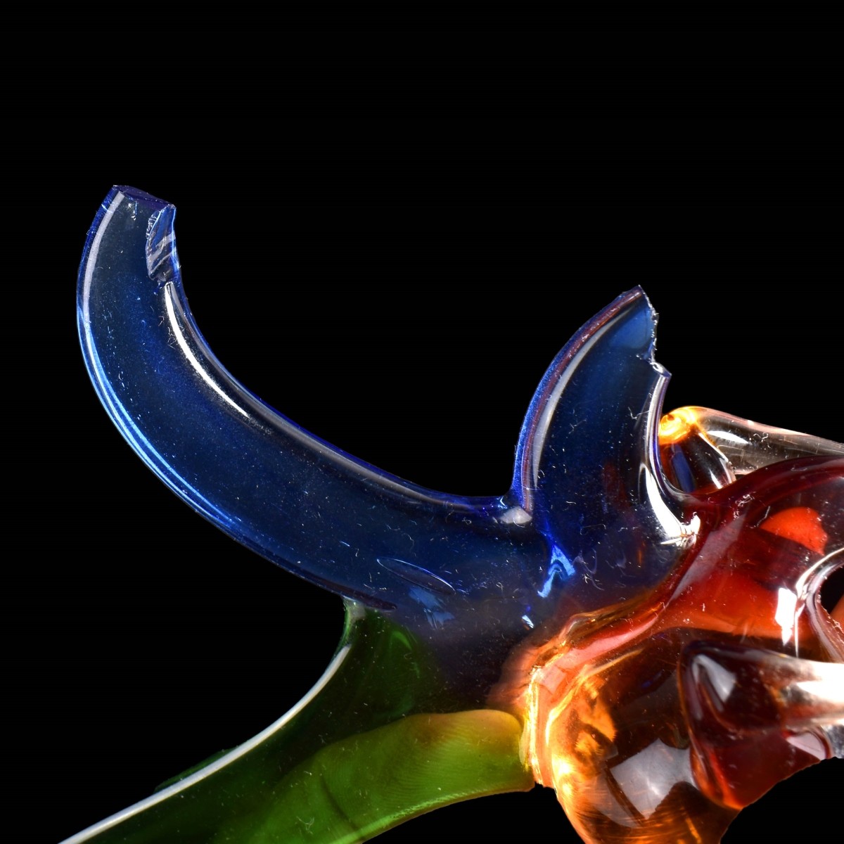 Murano Art Glass Rooster Figurines