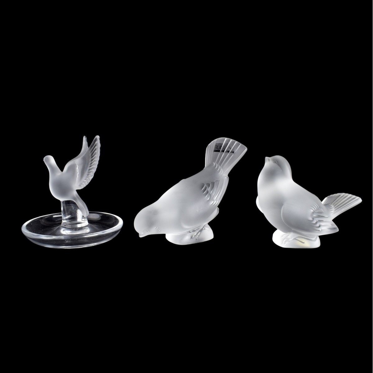 Three Lalique Crystal Figurines