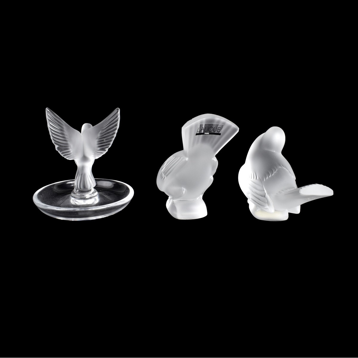 Three Lalique Crystal Figurines