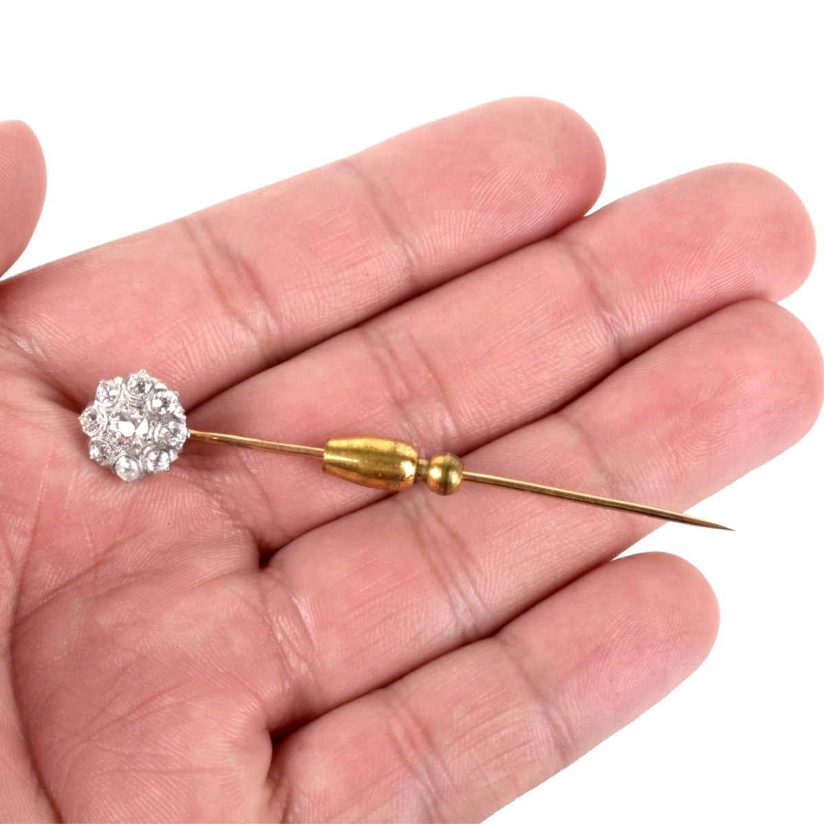 Diamond and 14K Stick Pin