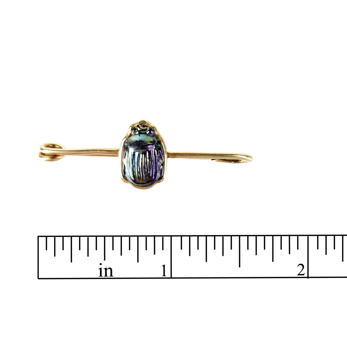 Tiffany & Co Favrile Glass and 18K Pin