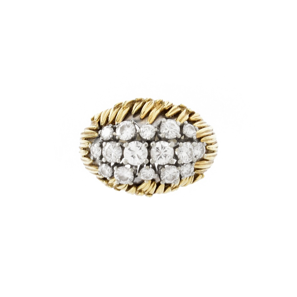Diamond and 18K Dome Ring