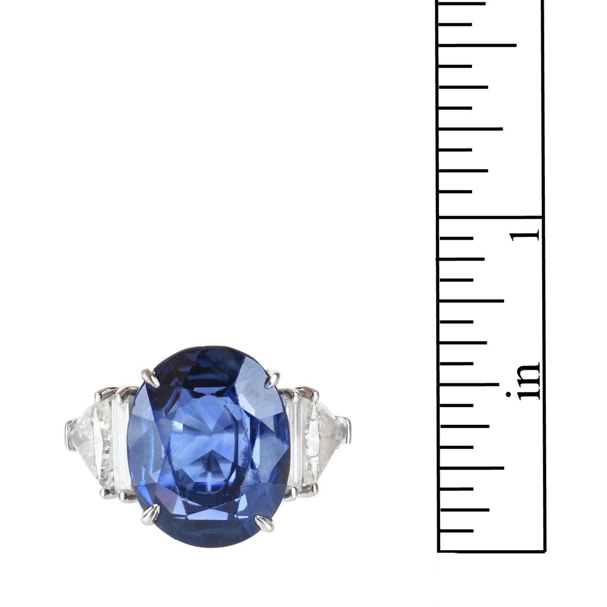 AGL Sapphire, Diamond and Platinum Ring