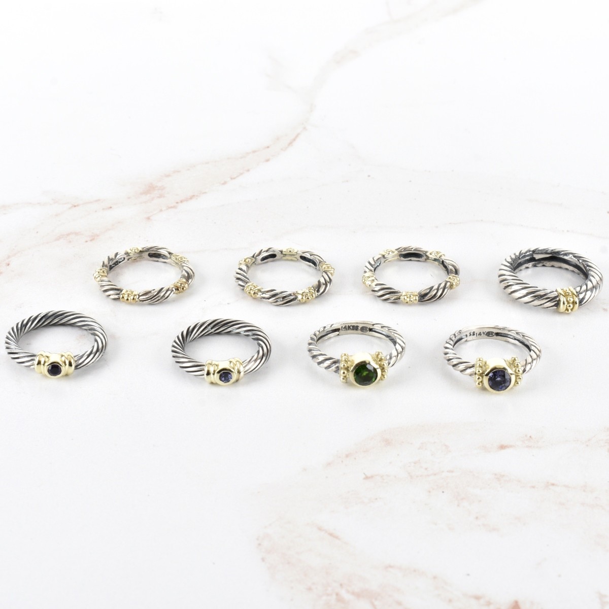 14K and Silver Rings