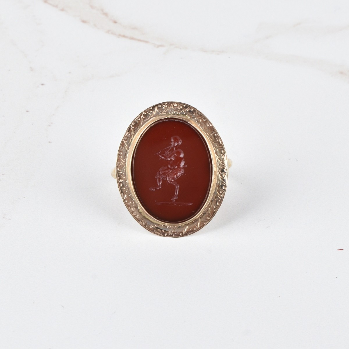 Antique Carnelian and 14K Ring